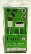 LUMI 1m Cavo USB 30 Pin Cavo di Sincronizzazione IPhone 4s 4 3Gs 3G IPad IPod nuovo