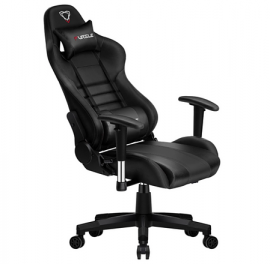 POLTRONA SEDIA DA UFFICIO SPORTIVA GAMING ERGONOMICA CON BRACCIOLI PELLE NERA