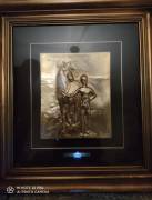 QUADRI S.DALI' P.PICASSO ORO ARGENTO A BASSO RILIEVO