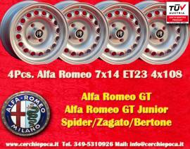 4 pz. cerchi Alfa Romeo GTA 7x14 ET23 105 Coupe, S