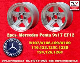 2 pz. cerchi Mercedes Penta 9x17 ET12 107 108 109 