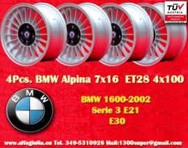 4 pz. cerchi BMW Alpina 7x16 ET28 3 E21, E30