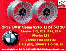 2 pz. cerchi BMW Alpina 8x16 ET24 5 E12, E28, E34,