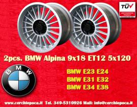 2 pz. cerchi BMW Alpina 9x18 ET7 5 E34, 6 E24, 7 E