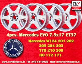 4 pz. cerchi Mercedes Evo 7.5x17 ET37 124 201 202 