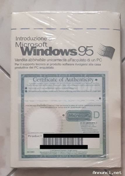 Product Key sistema operativo Windows '95