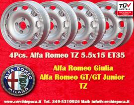 4 pz. cerchi Alfa Romeo TZ 5.5x15 ET35 Giulia TI S
