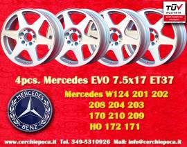 4 pz. cerchi Mercedes Evo 7.5x17 ET37 124 201 202 