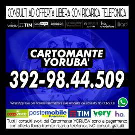 YORUBA' legge i Tarochi con un consulto serio ed approfondito di Cartomanzia