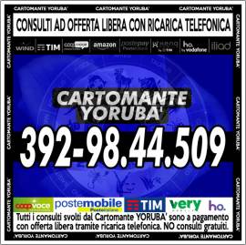 Leggo i Tarocchi da quasi 30 anni: il Cartomante Yoruba'. I mi consulti sono telefonici.