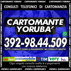 La consulenza con il Cartomante YORUBA' è con offerta libera con ricarica telefonica