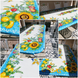 TAVOLI IN PIETRA LAVICA DECORATI A MANO IN TOSCANA E IN TUTTA ITALIA