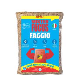 Pellet Mister Focus 100% Faggio Enplus A1 PEDANA NR.29 sacchi da kg.15