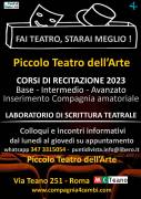 PICCOLO TEATRO DELL'ARTE - 2023 CORSI DI TEATRO