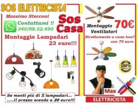 Montaggio lampadario Nomentano Parioli 23 euro 