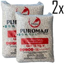 Pellet di legno pellet 2 x 15 kg sacchi 6 mm per stufa a pellet camino stufa EN Plus A1