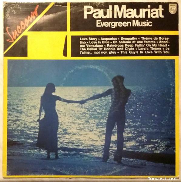 VINILE 33 GIRI PAUL MAURIAT EVERGREEN MUSIC ETICHETTA PHILIPS – 9279 037