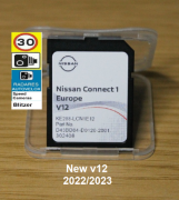 Nissan Connect 1 V12 EUROPA + UK Navigazione SD - 2023/2024 con autovelox