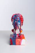  Busto alessandro magno multicolore al buio