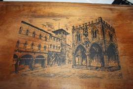 Cassetta scatola in LEGNO SARTI contenitore porta vino vintage portabottiglie