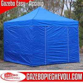 Gazebo pieghevole 3x3 m Easy blu portatile richiudibile mercatino gazebopieghevoli.com