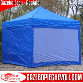 Gazebo pieghevole 3x3 m Easy blu portatile richiudibile mercatino gazebopieghevoli.com