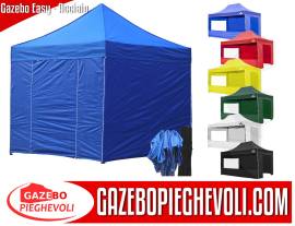 Gazebo pieghevole 3x3 m Easy blu portatile richiudibile mercatino gazebopieghevoli.com