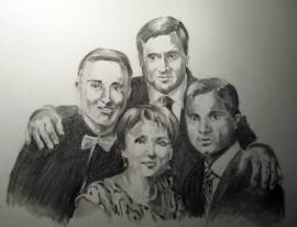 Quadro Ritratto da foto disegno matita grafite carta 24 ore compleanno nozze festa della mamma