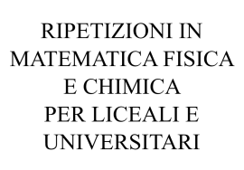 Ingegnere 110L per Matematica Fisica Chimica