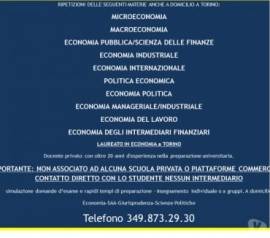 RIPETIZIONI DI MATERIE ECONOMICHE ON LINE MILANO 3498732930