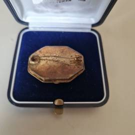 Spilla antica primi '900 in micro mosaico italiano.Tutte le tessere sono presenti. Nessuna crepa . L