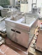 FRIGGITRICE INOX A GAS 2 VASCHE USATA 