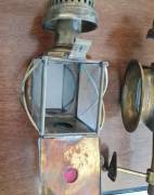 Coppia lanterne da carrozza vintage  marchio RDT  in ottone  