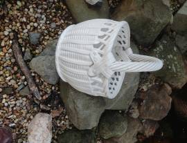 Vaso ( Cesto) in Ceramica Bianca