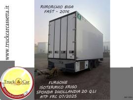 RIF.1313 RIMORCHIO BIGA FAST – 2016 – FURGONE ISOTERMICO CON GRUPPO FRIGO E SPONDA RETRATTILE DHOLLA