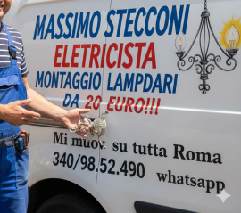 Montaggio plafoniere e lampadari Roma Eur 