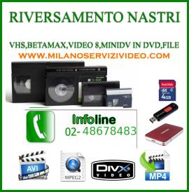 sony hi8 telecamera cassette in digitale mp4 per visione su tv tablet pc smartphone milano