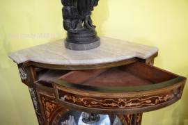 Servante angoliera intarsiata stile Napoleone III
