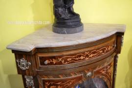 Servante angoliera intarsiata stile Napoleone III