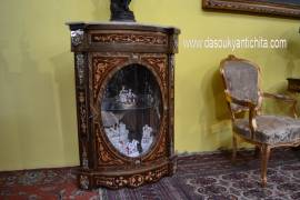 Servante angoliera intarsiata stile Napoleone III