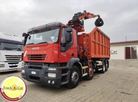RIF.1300 IVECO STRALIS 260 S 450 – 2007 – 4 ASSI – GANCIO SCARRABILE GUIMATRAC 30 TON + CASSA IN FER