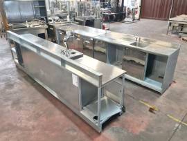 STRUTTURA BANCO E RETRO INOX BAR USATI  