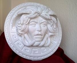 Medusa scultura dalle due greche diametro 35 cm