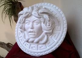 Medusa scultura dalle due greche diametro 35 cm