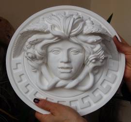 Mitologica Medusa scultura con diametro di 30 cm 