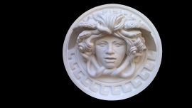 Mitologica Medusa scultura con diametro di 30 cm 