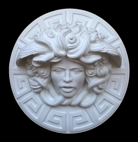 Dalla mitologia classica la Medusa scultura diametro 45 cm 
