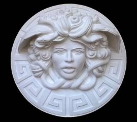 Dalla mitologia classica la Medusa scultura diametro 45 cm 