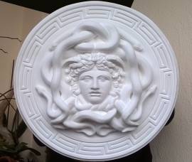 La gorgone Medusa scultura con diametro di 46 cm 