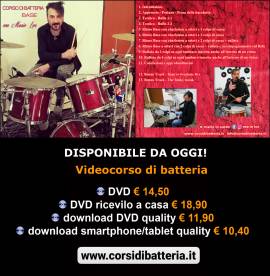 Lezioni di batteria online. Maestro di batteria online. 